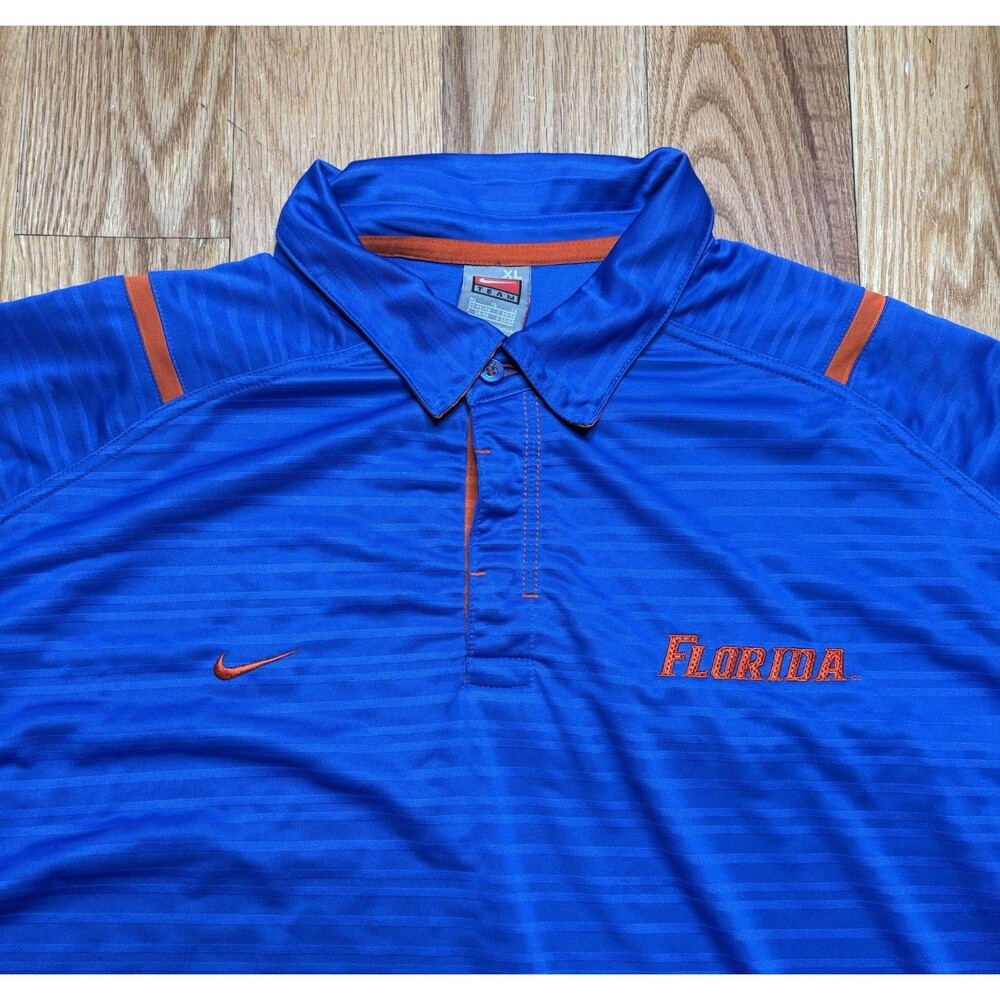 Vintage Nike Team Florida Gators Polo Mens XL University of Florida Dri Fit